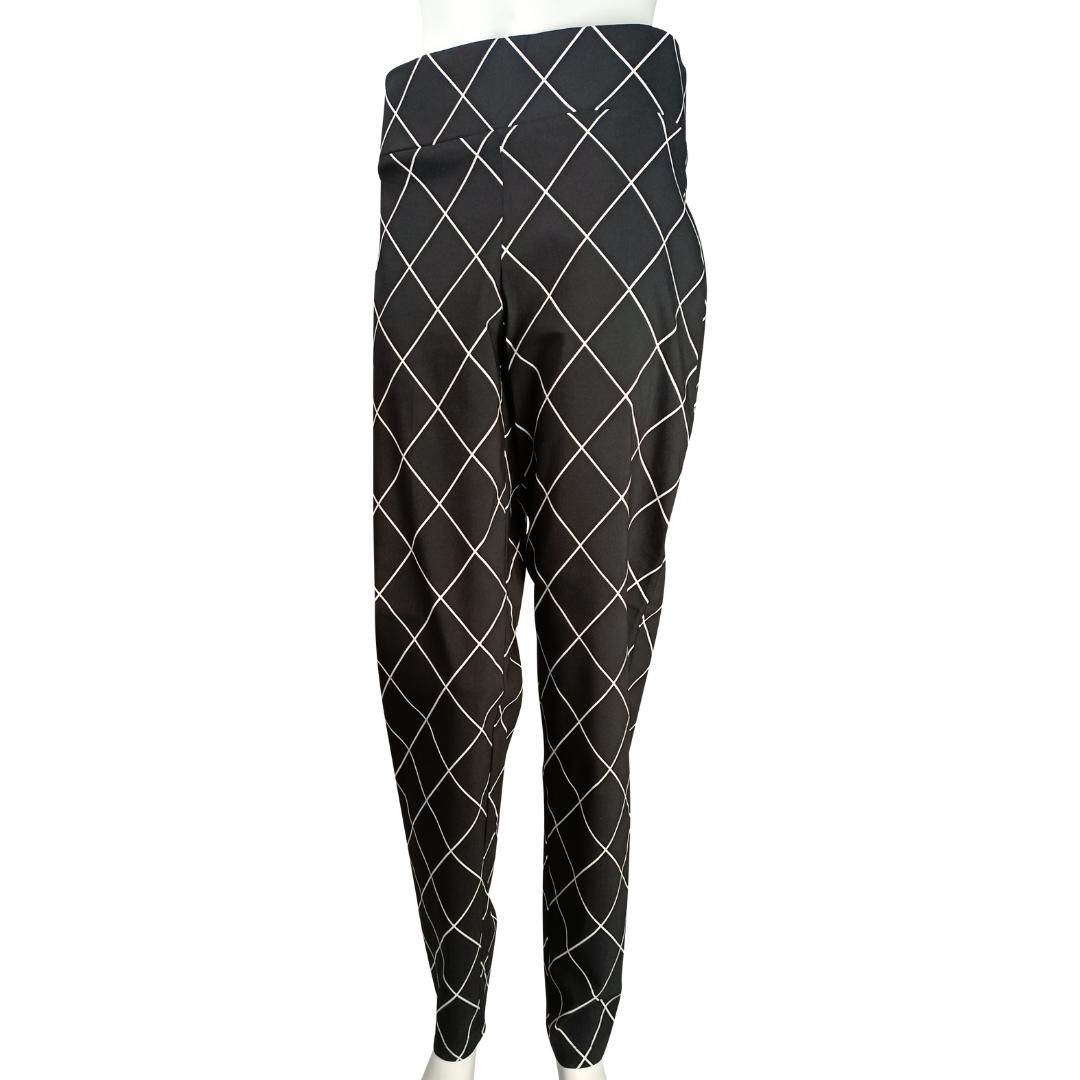 FRANK LYMAN Hose, dunkles Karomuster, schwarz
