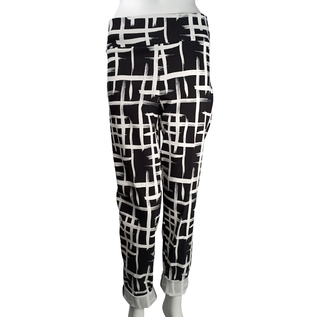 FRANK LYMAN Hose, helles Muster, schwarz
