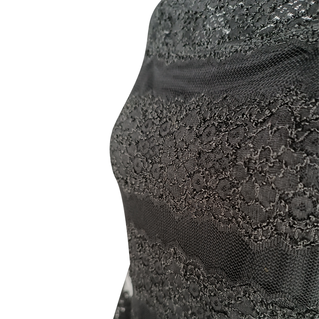 FRANK LYMAN Spitzenshirt/Oberteil, schwarz