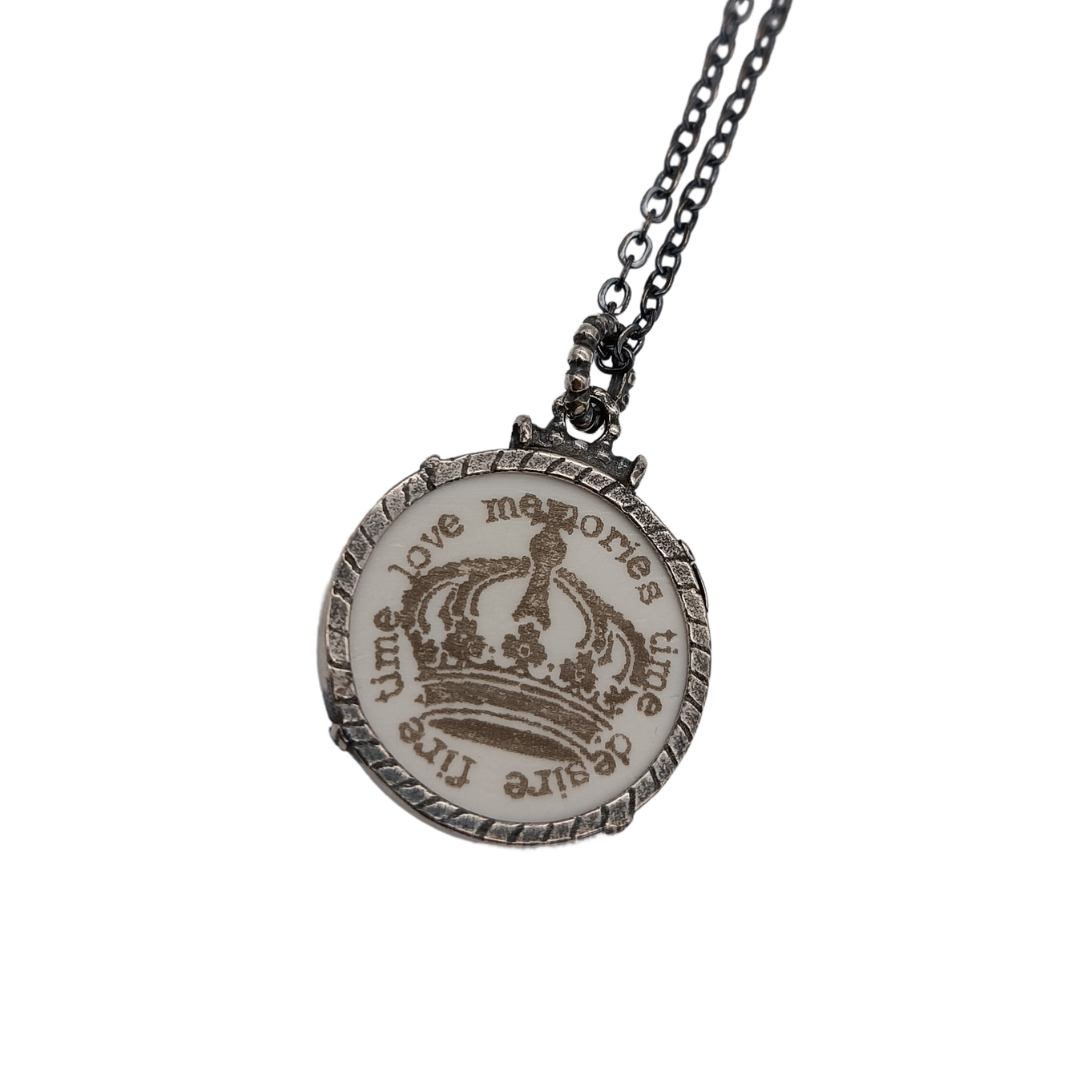 GEM KINGDOM Halskette silber, Krone/Crown Emblem