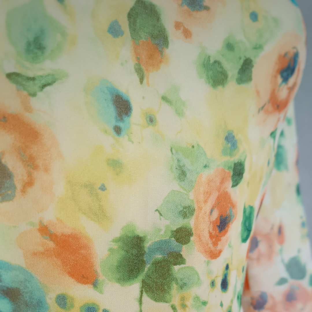 Minx Kleid, echter Seidenchiffon 36 hauchzartes Sommerfeeling
