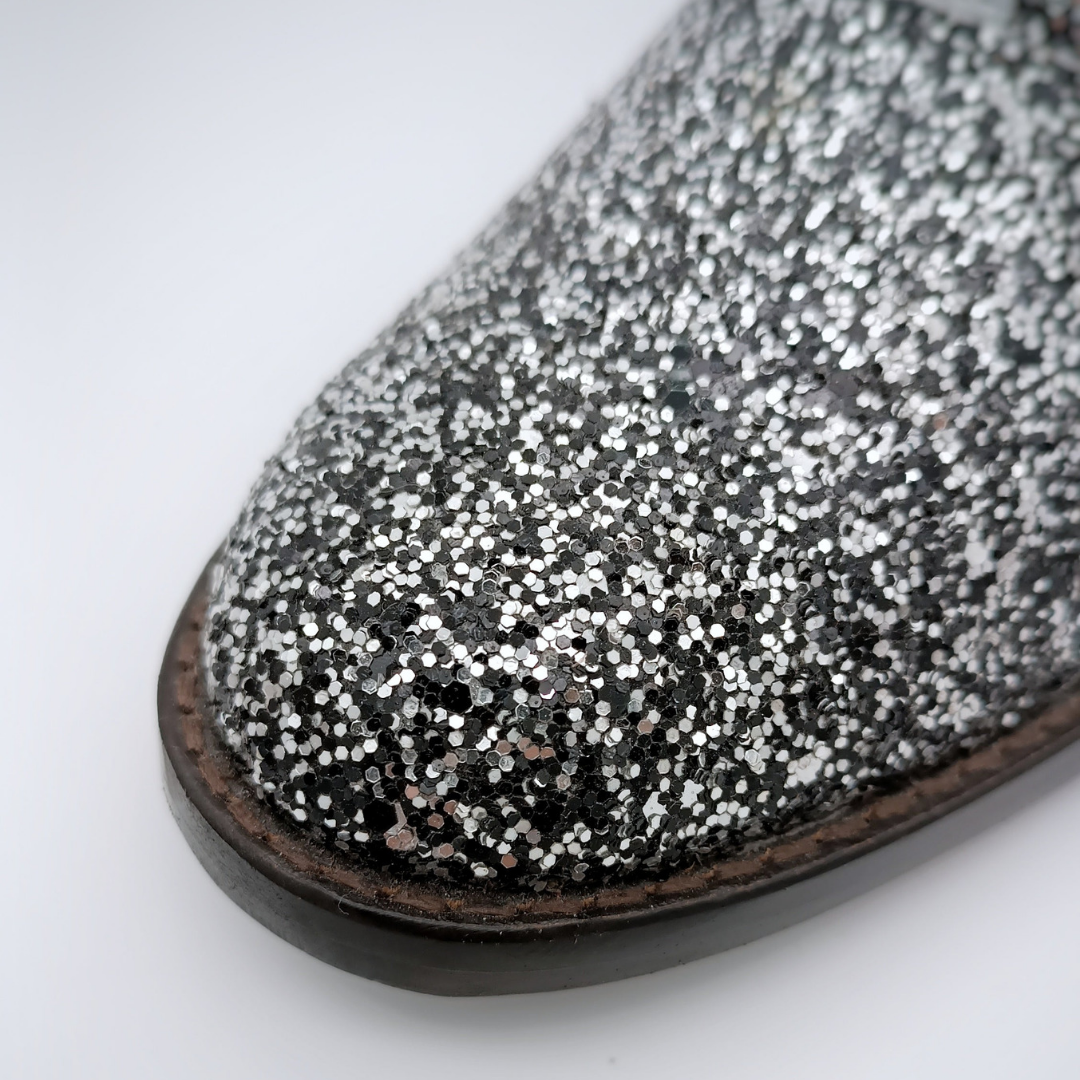 MARC JACOBS Schnürschuh, Silber, Leder, Größe 39