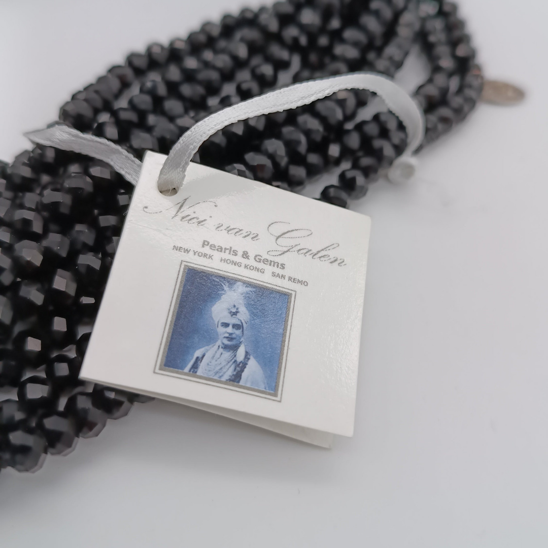NICI VAN GALEN Kristallcollier schwarz mit Magnetverschluss