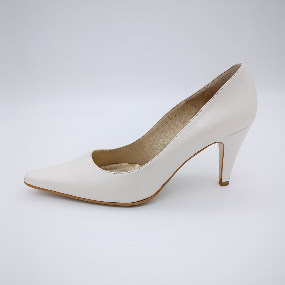 NINA FIARUCCI Pumps Leder, beige, Größe 6,5