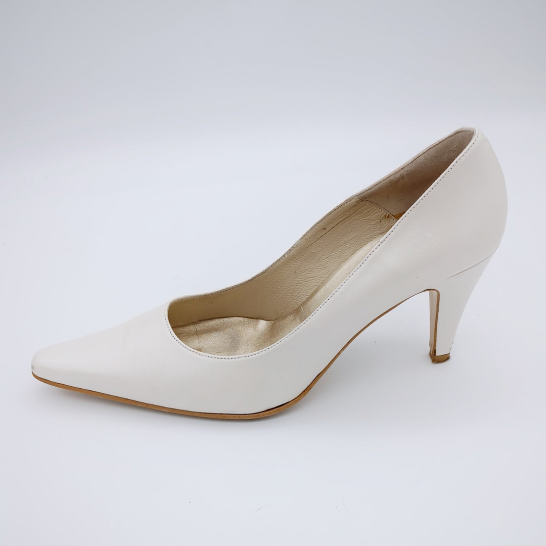 NINA FIARUCCI Pumps Leder, beige, Größe 6,5