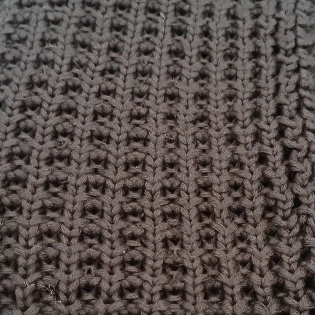 PETER DAHLENBURG Decke, Baumwolle gestrickt schwarz