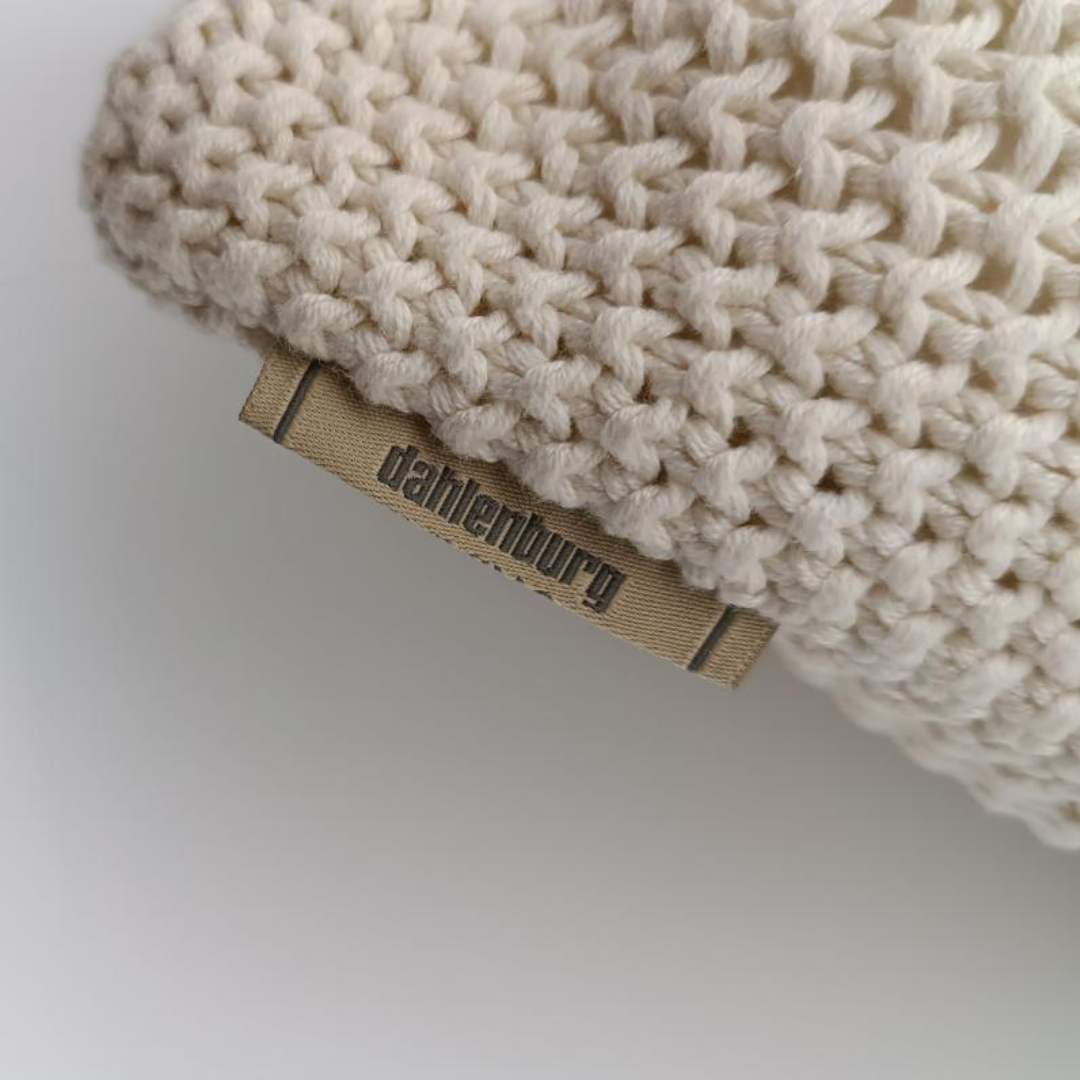PETER DAHLENBURG Kissenplatte Baumwolle gestrickt beige, 30x60cm