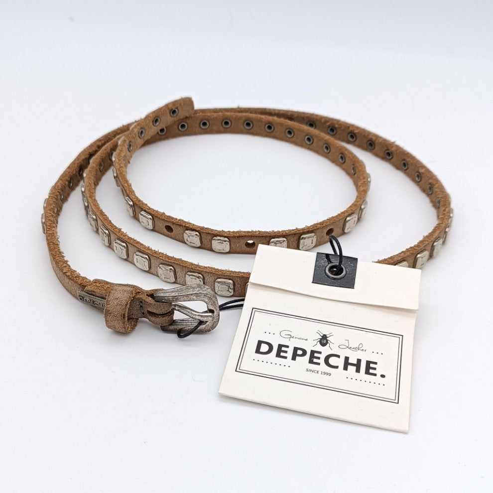 DEPECHE Ledergürtel mit Nieten