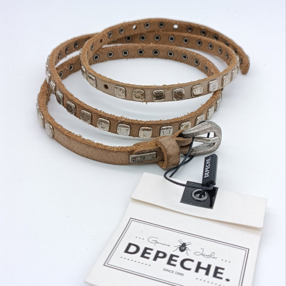 DEPECHE Ledergürtel mit Nieten
