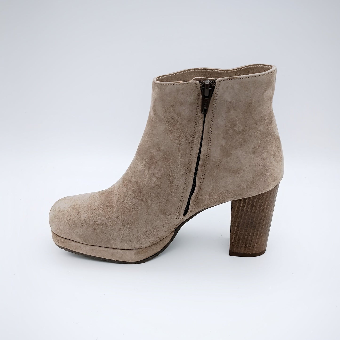 PETRA DIELER Stiefelette, Wildleder, taupe