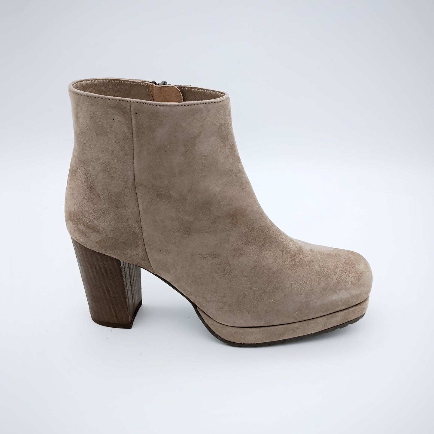 PETRA DIELER Stiefelette, Wildleder, taupe
