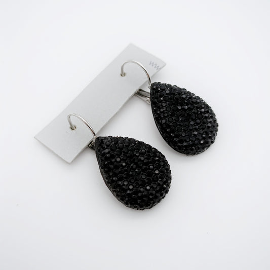 Ohrringe schwarze Steine