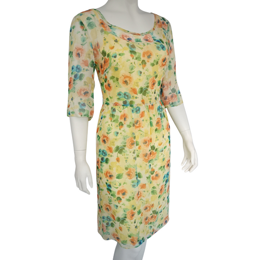 Minx Kleid, echter Seidenchiffon 36 hauchzartes Sommerfeeling