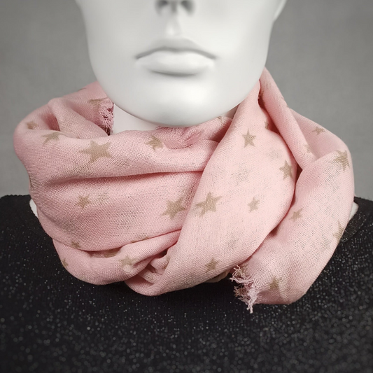 MALA ALISHA Halstuch Rosa mit Sternchen