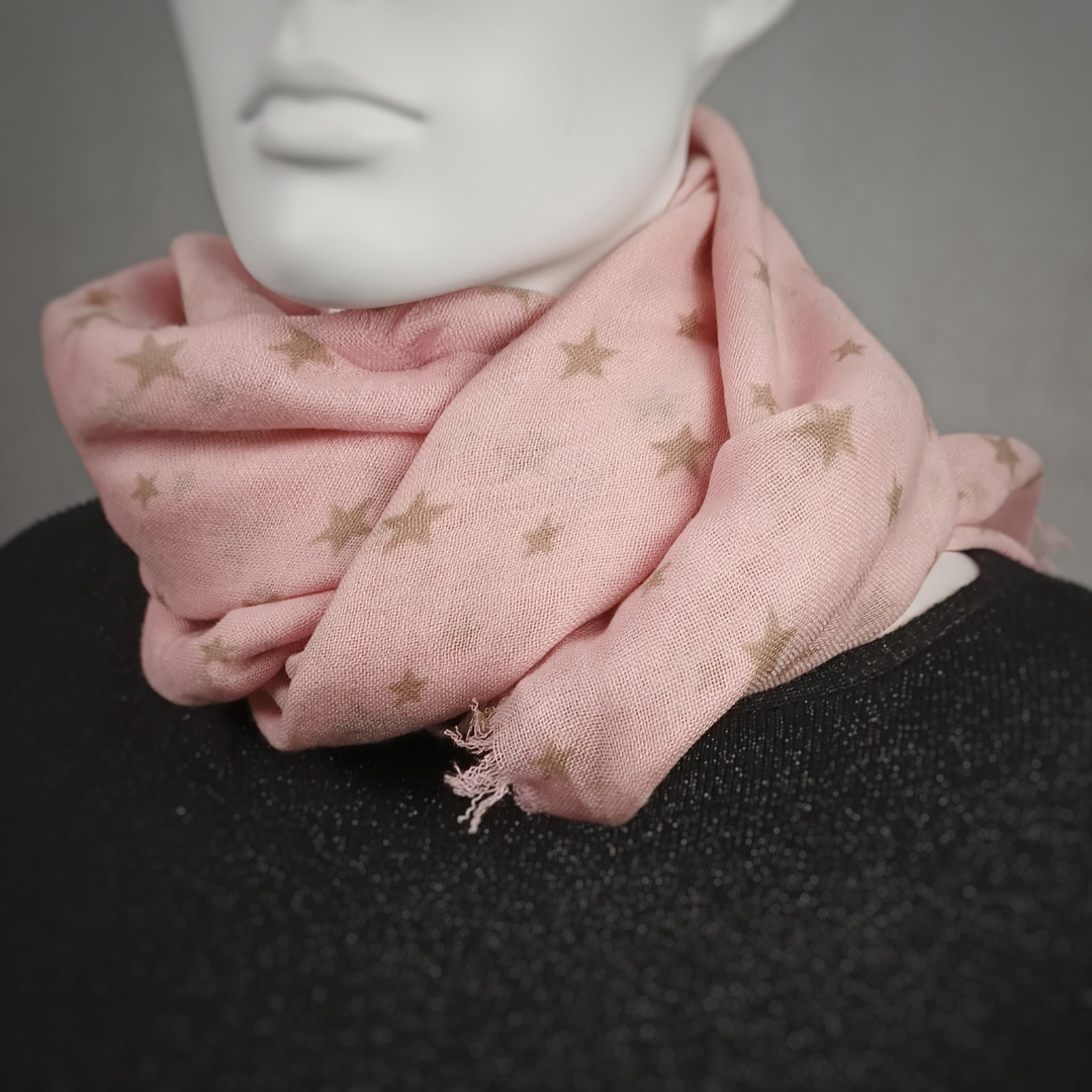 MALA ALISHA Halstuch Rosa mit Sternchen