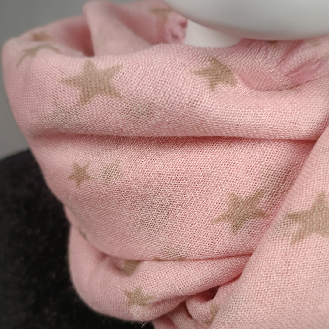 MALA ALISHA Halstuch Rosa mit Sternchen