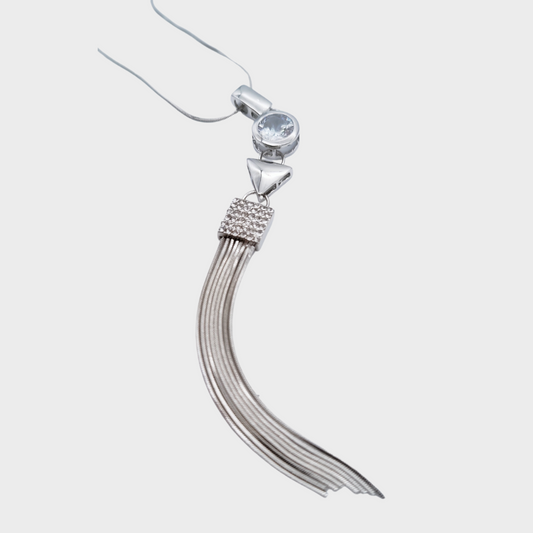 Modische Halskette, mittlere Länge, mit Strass, wunderschön, ein Hingucker