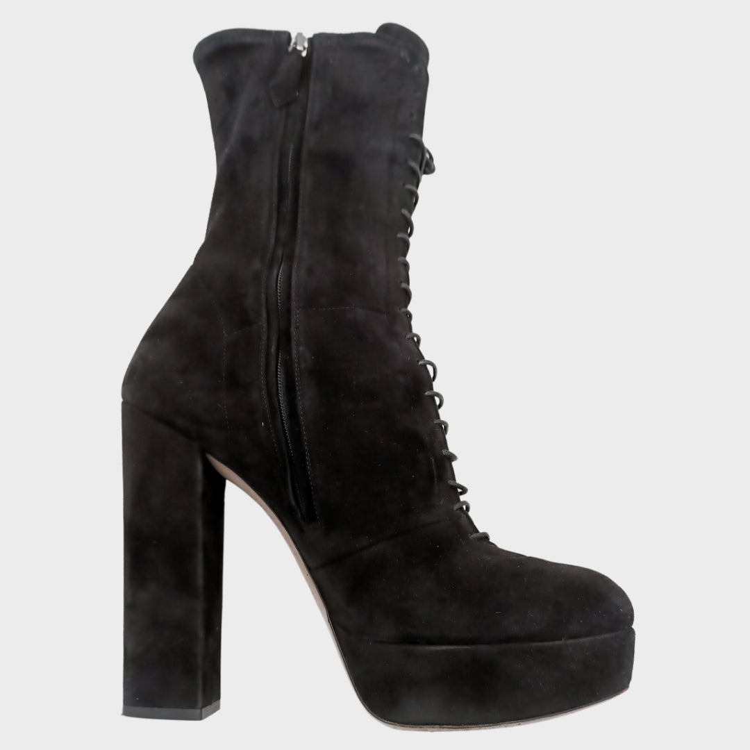 PRADA/MIU MIU Wildleder Highheel Stiefel, Größe 40