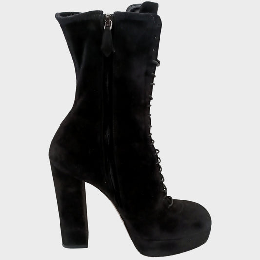 PRADA/MIU MIU Wildleder Highheel Stiefel, Größe 40