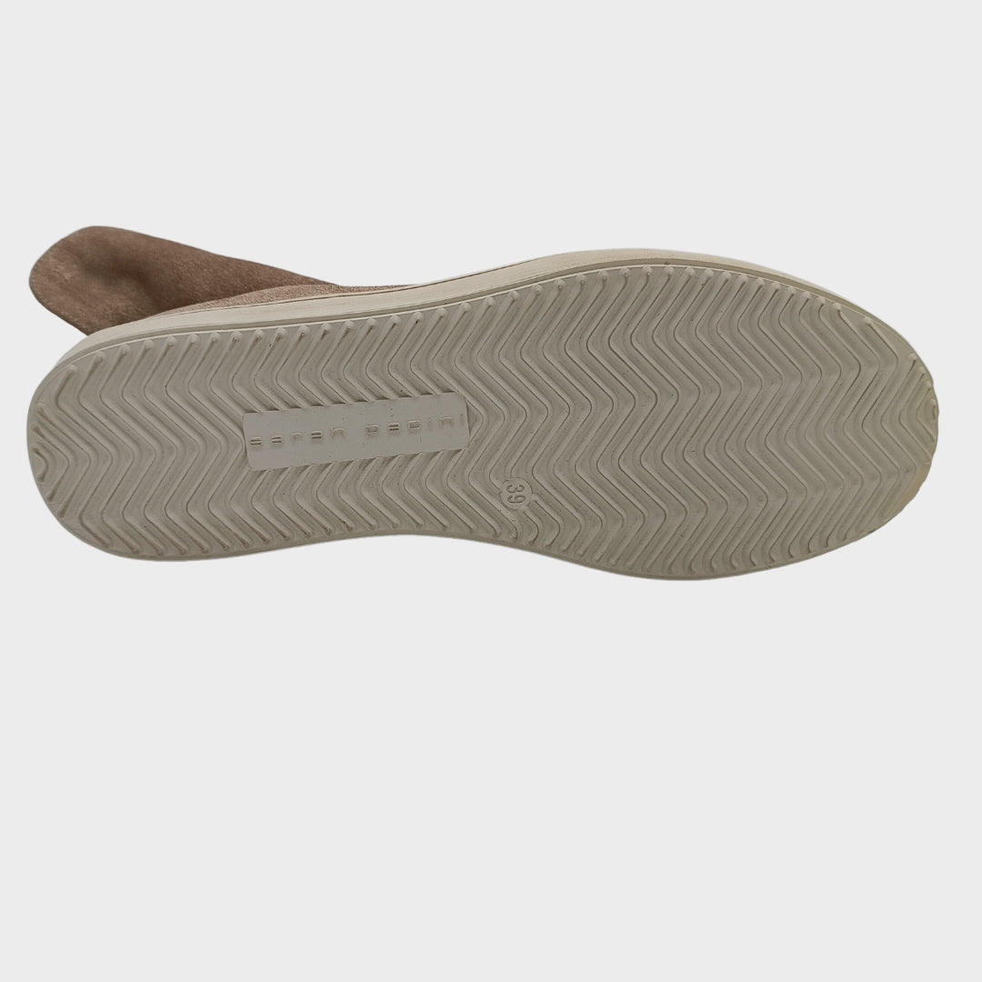 SARAH PACINI Low Boots Leder, Kurkuma/Gold Größe 38/39