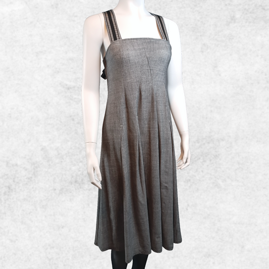 MC Planet Kleid, Kreuzträger, grau superleichte hochwertige Viskose mit Elasthan