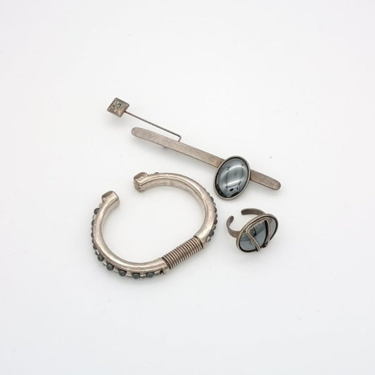 SARAH PACINI Schmuck Set Steine - Ring, Armreif und Brosche