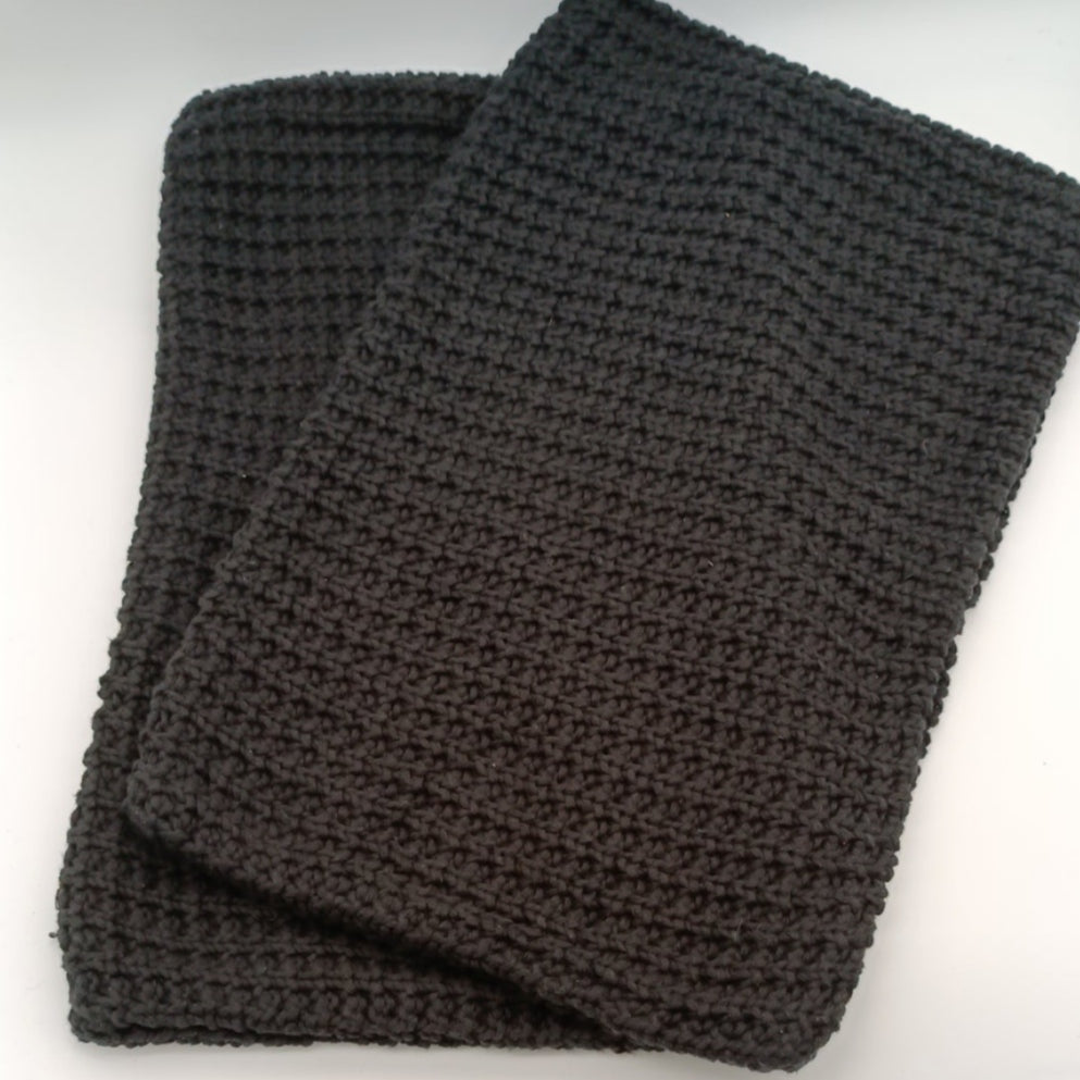 PETER DAHLENBURG Kissenplatte Baumwolle gestrickt schwarz