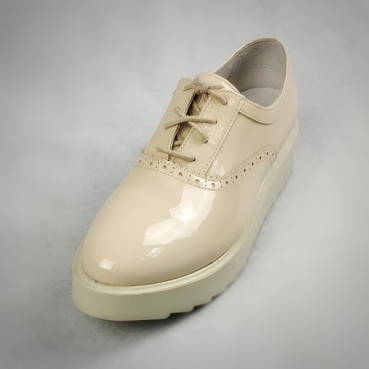 La Feé Maraboutée Budapester Schuh - Leder Beige Lack