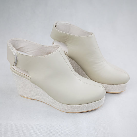 SARAH PACINI Plateau Schuhe Beige, superweiches Leder, toller Auftritt, sommerlich