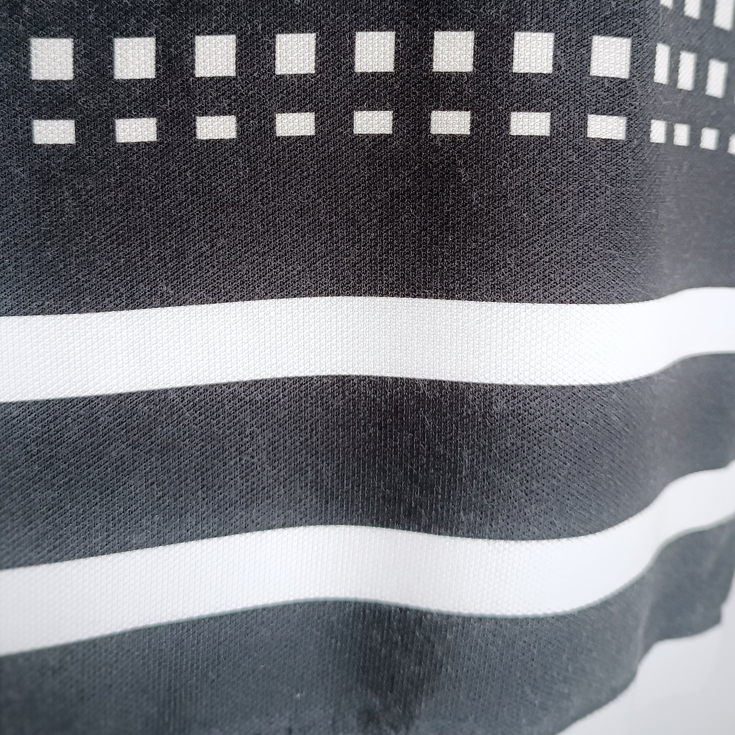 La Feé Maraboutée Kleid, schwarz-weiß, quadratische Punkte und Querstreifen, mit Taschen