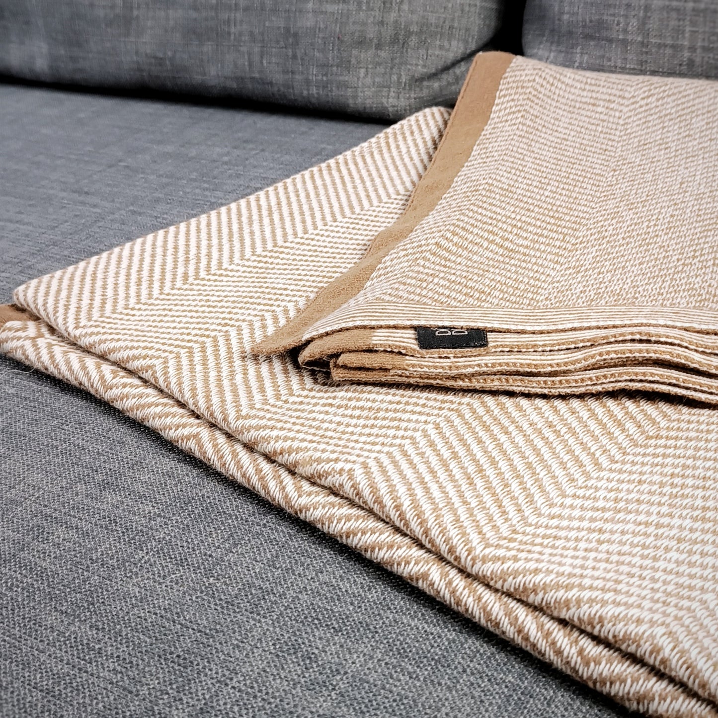 DOME DECO Decke Ocker Beige, Baumwolle-Viskose