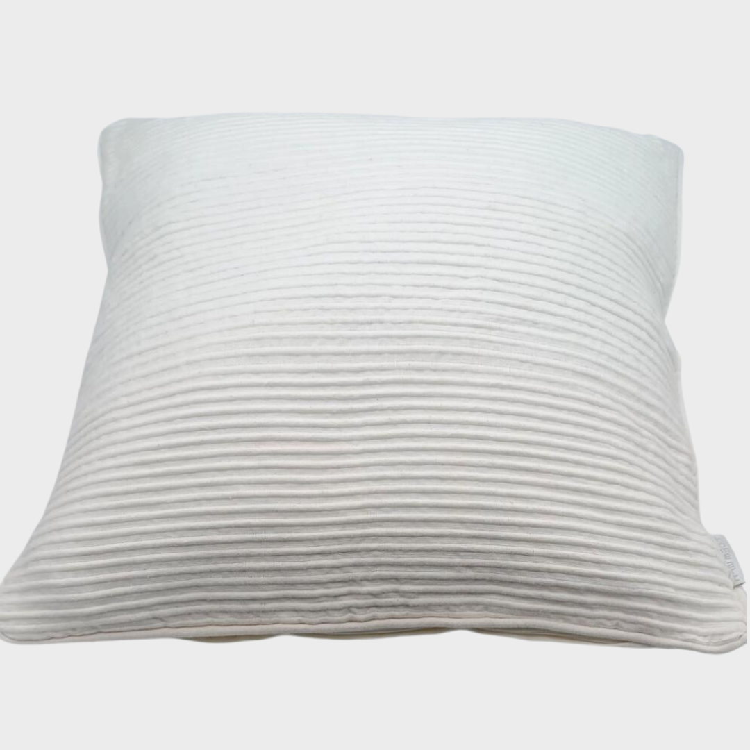 HOME ART Kissenplatte beige Rillenprofil Skandinavien 40x40cm