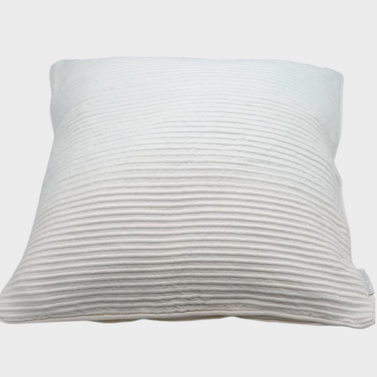 HOME ART Kissenplatte beige Rillenprofil Skandinavien 40x40cm