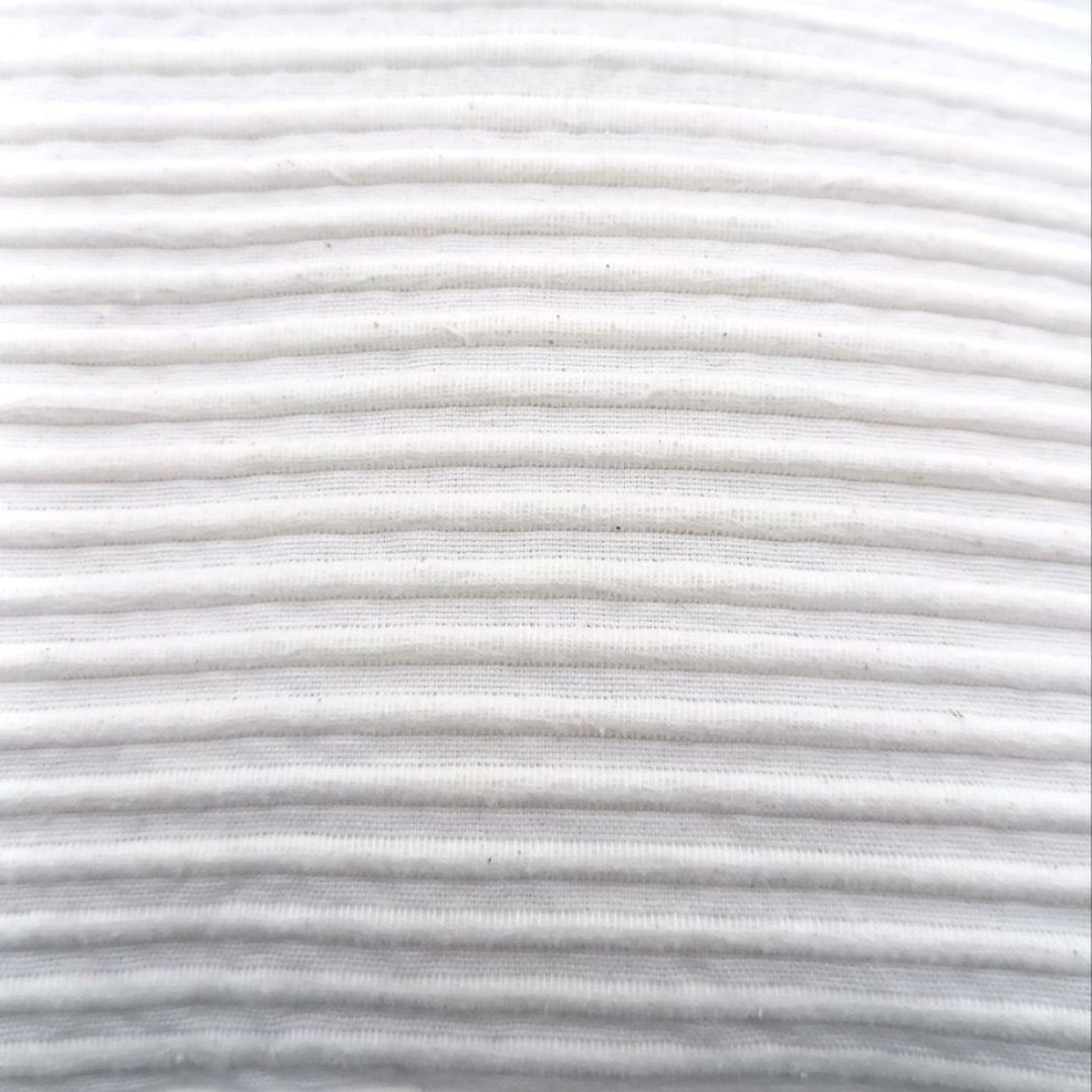 HOME ART Kissenplatte beige Rillenprofil Skandinavien 40x40cm