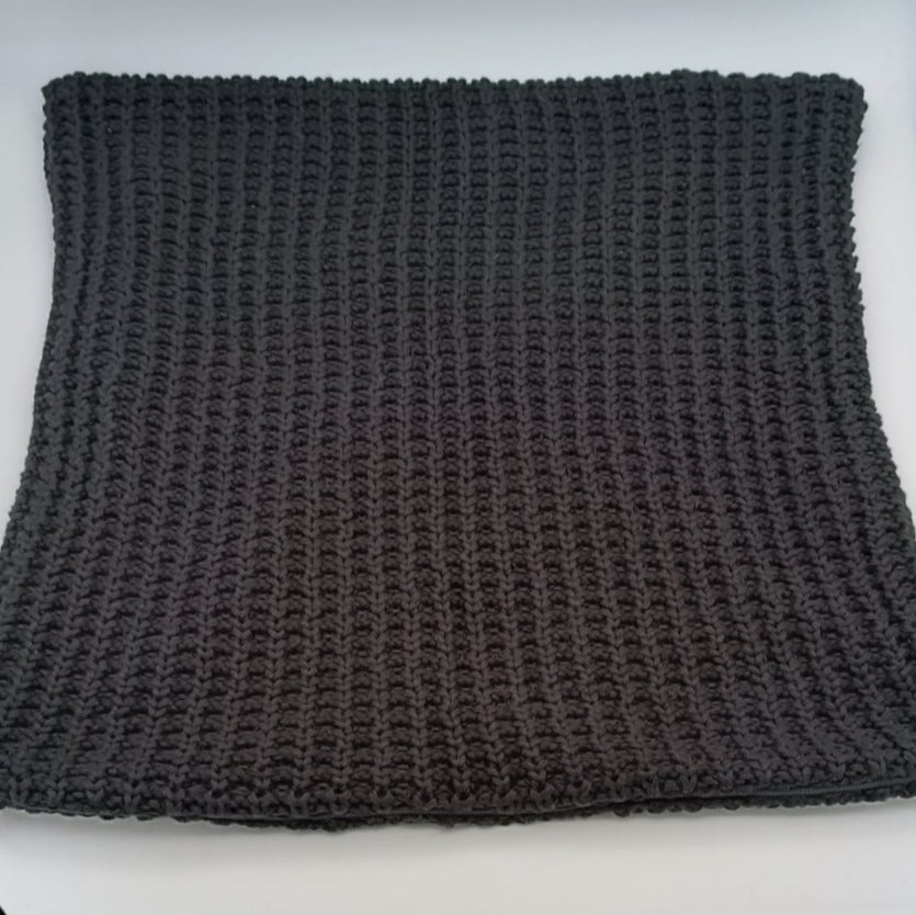 PETER DAHLENBURG Kissenplatte Baumwolle gestrickt schwarz